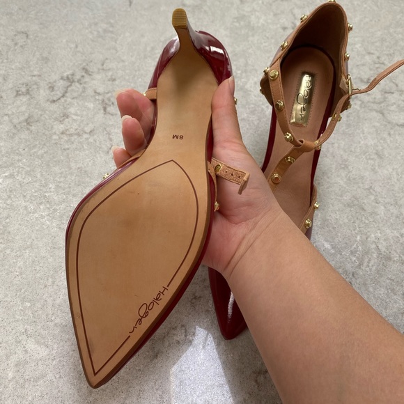 Halogen NWOT Martine Studded T-Strap Heels - Picture 8 of 14